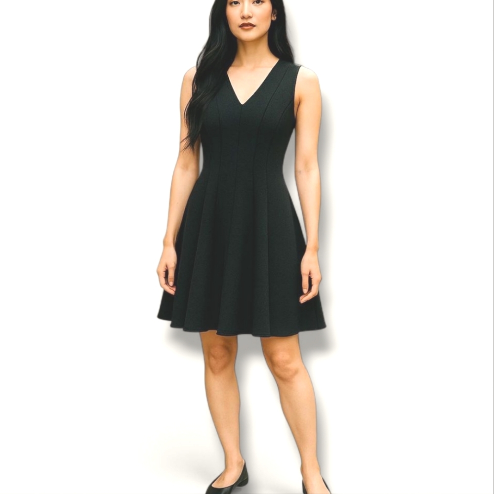 Rebecca Taylor Black A Line Dress Size 4 $225
